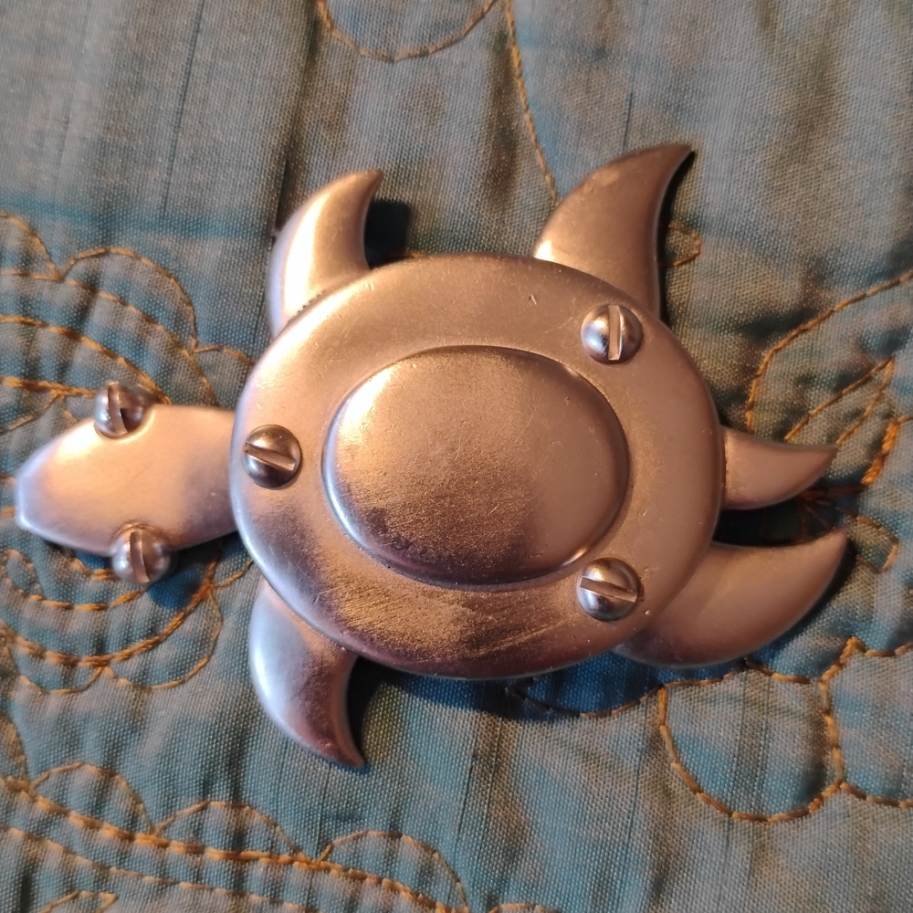 Trifari Silver Textured Brooch